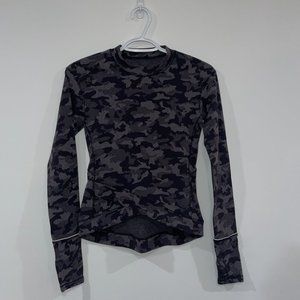 Lululemon camo long sleeve winter running shirt